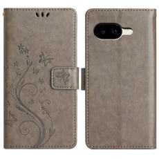 Google Pixel 10a Fodral Med Blommigt Tryck Gr&aring;