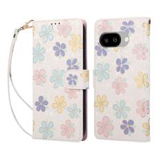 Google Pixel 10a Fodral RFID L&auml;der F&auml;rgglada Blommor