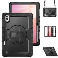 Galaxy Tab S11 Ultra Skal 360 Shockproof Hybrid Kickstand Svart