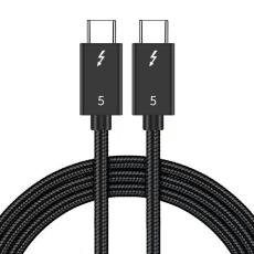 1m Thunderbolt 5 Kabel USB-C 240W 8K / 60Hz PD Svart