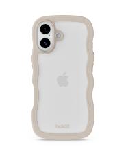 holdit iPhone 17 Mobilskal Wavy Light Beige/Transparent