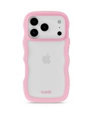 holdit iPhone 17 Pro Mobilskal Wavy Pink/Transparent