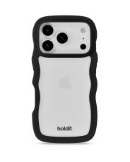 holdit iPhone 17 Pro Mobilskal Wavy Black/Transparent