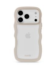 holdit iPhone 17 Pro Mobilskal Wavy Light Beige/Transparent