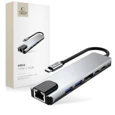 Tech-Protect 6in1 USB-C Hub - USB-C / USB 3.0/2.0 / HDMI / RJ45