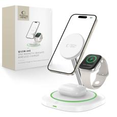 Tech-Protect 15W Qi 3in1 Magnetisk MagSafe Laddare Vit