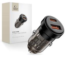 Tech-Protect 45W PD QC Billaddare USB-C / USB-A Svart