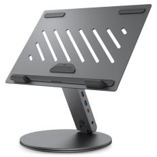 Spigen Universalt Laptop Stativ Med USB Hub Space Grey