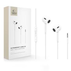 Tech-Protect In-Ear Hörlurar 3.5 mm AUX UltraBoost Vit