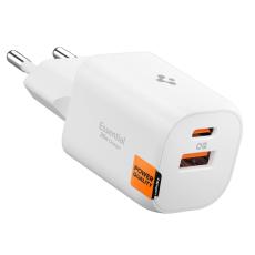 Spigen 35W V&auml;ggladdare USB-C / USB-A Essential Vit