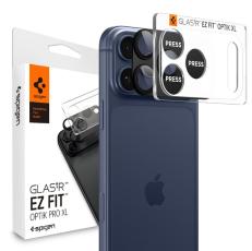Spigen iPhone 17 Pro Linsskydd Optik Pro GLAS.tR "Ez Fit" Svart