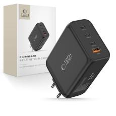 Tech-Protect 240W V&auml;ggladdare PD QC3.0 USB-C / USB-A Svart