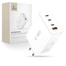 Tech-Protect 240W V&auml;ggladdare PD QC3.0 USB-C / USB-A Vit