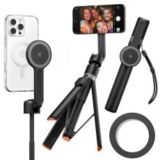 Spigen 168 cm MagSafe Bluetooth Selfiestick Tripod Svart
