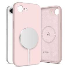 Tech-Protect iPhone 17e / 16e Skal MagSafe Silicone Pink Pearl