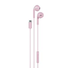 Happy Plugs H&ouml;rlurar In-Ear USB-C Tr&aring;dbundna Rosa