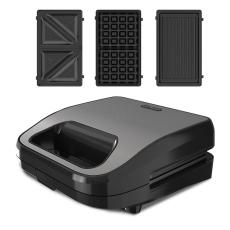BLACK+DECKER Smörgåsgrill Sandwich Waffle Svart