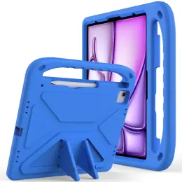 iPad Pro 13 2024/Air 13 2025/2024 Skal EVA Kickstand Blå