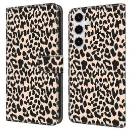 Samsung Galaxy S25 Fodral Läder Leopard Tryck