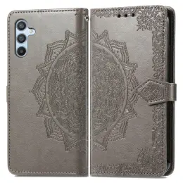 Samsung Galaxy A36 5G/A56 5G Fodral Mandala Läder Grå