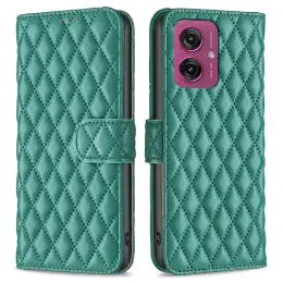 Motorola Moto G55 5G Fodral Diamond Läder Grön