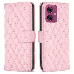 Motorola Moto G55 5G Fodral Diamond Läder Rosa