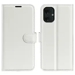 Motorola Moto G55 5G Fodral Litchi Läder Vit