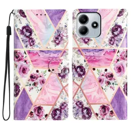 Xiaomi Redmi Note 14 5G Fodral Med Tryck Lila Blommor