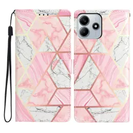 Xiaomi Redmi Note 14 5G Fodral Med Tryck Rosa Marmor