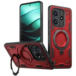 Xiaomi Redmi Note 14 5G Skal MagSafe Kickstand Hybrid Röd