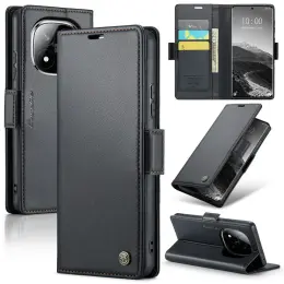CASEME Redmi Note 14 Pro/Pro Plus 5G Fodral RFID Läder Svart