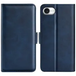 iPhone 16e Fodral Läder Blå