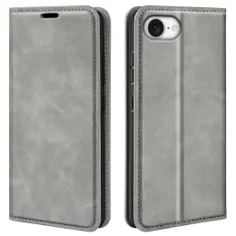 iPhone 16e Fodral Flip Skin Touch Grå