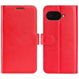 Google Pixel 9a Fodral Crazy Horse Läder Röd