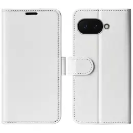 Google Pixel 9a Fodral Crazy Horse Läder Vit