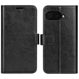 Google Pixel 9a Fodral Crazy Horse Läder Svart