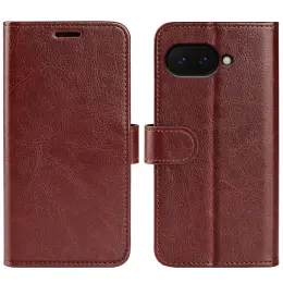 Google Pixel 9a Fodral Crazy Horse Läder Brun