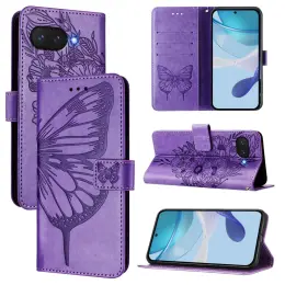 Google Pixel 9a Fodral Fjäril Tryck Lila