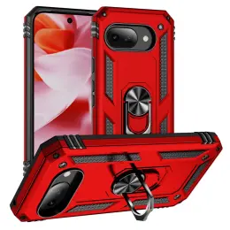 Google Pixel 9a Skal Shockproof Hybrid Ring Röd