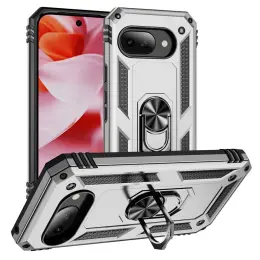 Google Pixel 9a Skal Shockproof Hybrid Ring Silver