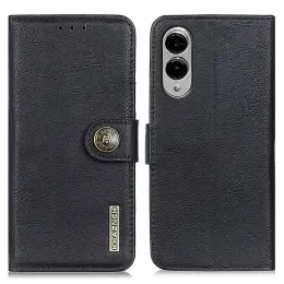 KHAZNEH Samsung Galaxy S25 Edge Fodral Läder Svart