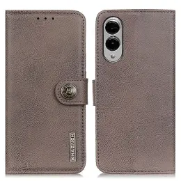 KHAZNEH Samsung Galaxy S25 Edge Fodral Läder Khaki