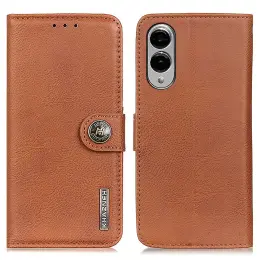 KHAZNEH Samsung Galaxy S25 Edge Fodral Läder Brun