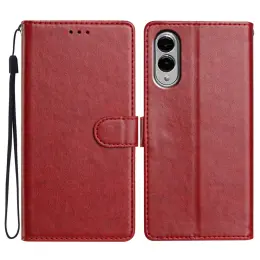 Samsung Galaxy S25 Edge Fodral Läder Röd