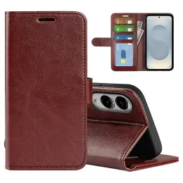 Samsung Galaxy S25 Edge Fodral Crazy Horse Läder Brun
