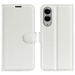Samsung Galaxy S25 Edge Fodral Litchi Läder Vit