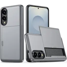Samsung Galaxy S25 Edge Skal Hybrid Med Kortfack Grå