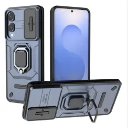 Samsung Galaxy S25 Edge Skal CamShield Ring Hybrid Blå
