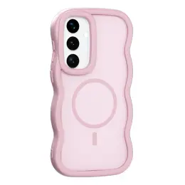 Samsung Galaxy S25 / S24 Skal MagSafe Wavy Matt Rosa