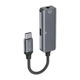 Tech-Protect USC-C - 3.5 mm AUX/USB-C Adapter Svart